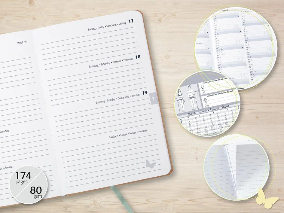 sigel Agenda planning Jolie Pure 2026 'Blue Floral Serenity' - OEM J6807