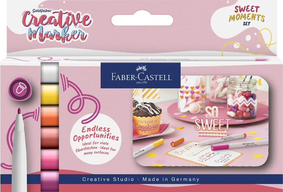 FABER-CASTELL Creative Marker GOLDFABER, étui de 6 - OEM 160602