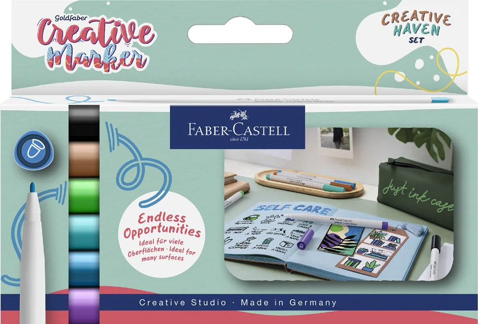 FABER-CASTELL Creative Marker GOLDFABER, étui de 6 - OEM 160603