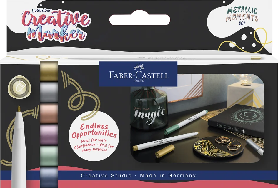 FABER-CASTELL Creative Marker GOLDFABER, étui de 6 - OEM 161107