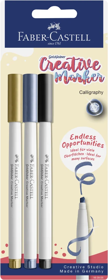 FABER-CASTELL Creative Marker GOLDFABER, blister de 3 - OEM 160905