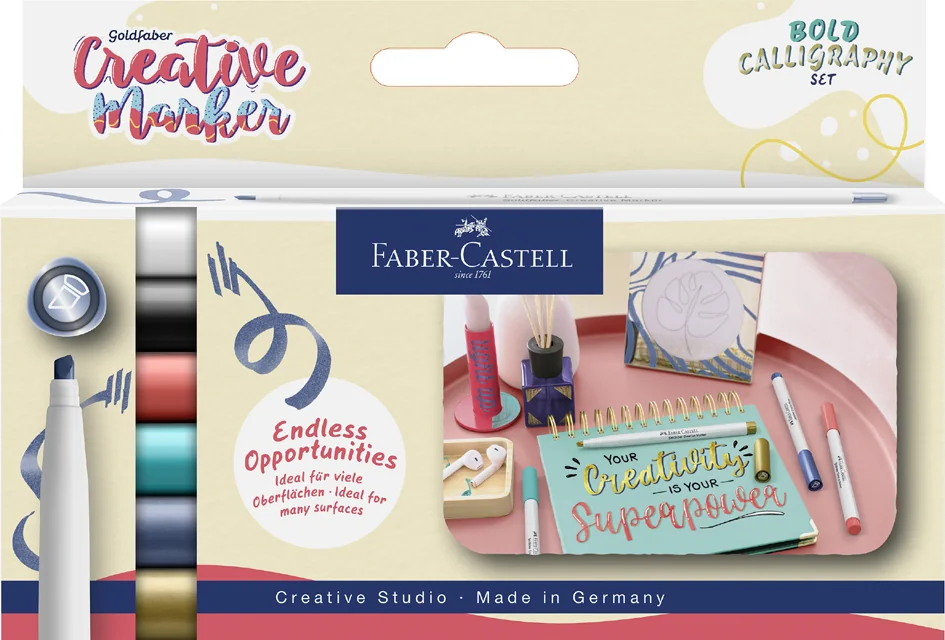 FABER-CASTELL Creative Marker GOLDFABER, étui de 6 - OEM 160906