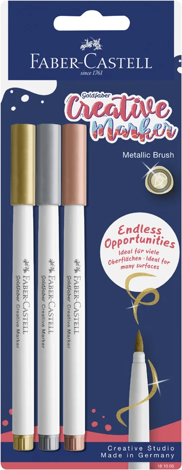 FABER-CASTELL Creative Marker GOLDFABER, blister de 3 - OEM 161005