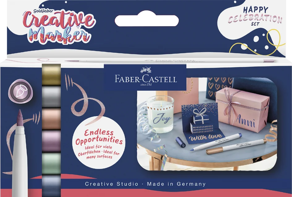FABER-CASTELL Creative Marker GOLDFABER, étui de 6 - OEM 161006