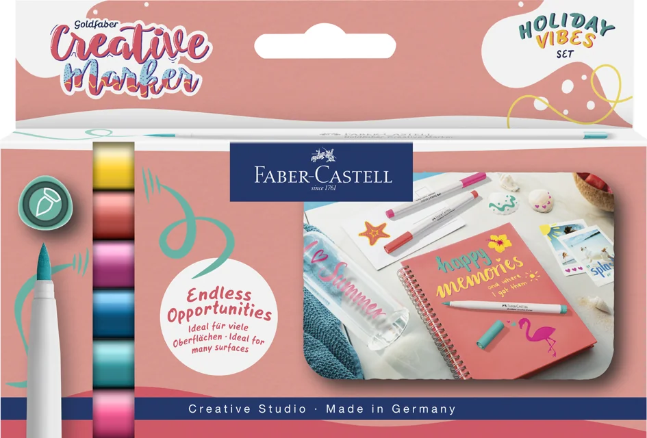 FABER-CASTELL Creative Marker GOLDFABER, étui de 6 - OEM 161013