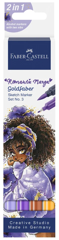 FABER-CASTELL Sketch Marker GOLDFABER, kit Romantic Manga 3 - OEM 164733