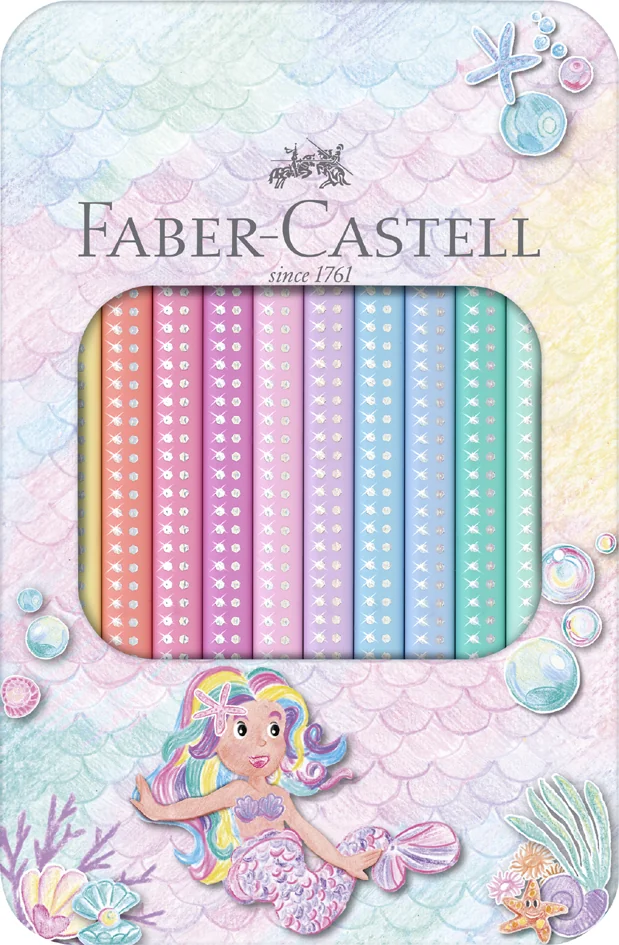 FABER-CASTELL Crayon de couleur Jumbo SPARKLE, étui de 10 - OEM 210910