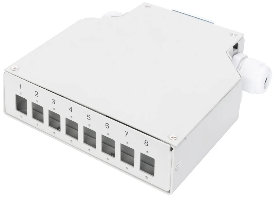 DIGITUS Boîte d'épissure pour rails DIN, pour 8 LC/DX, gris - OEM DN-96891