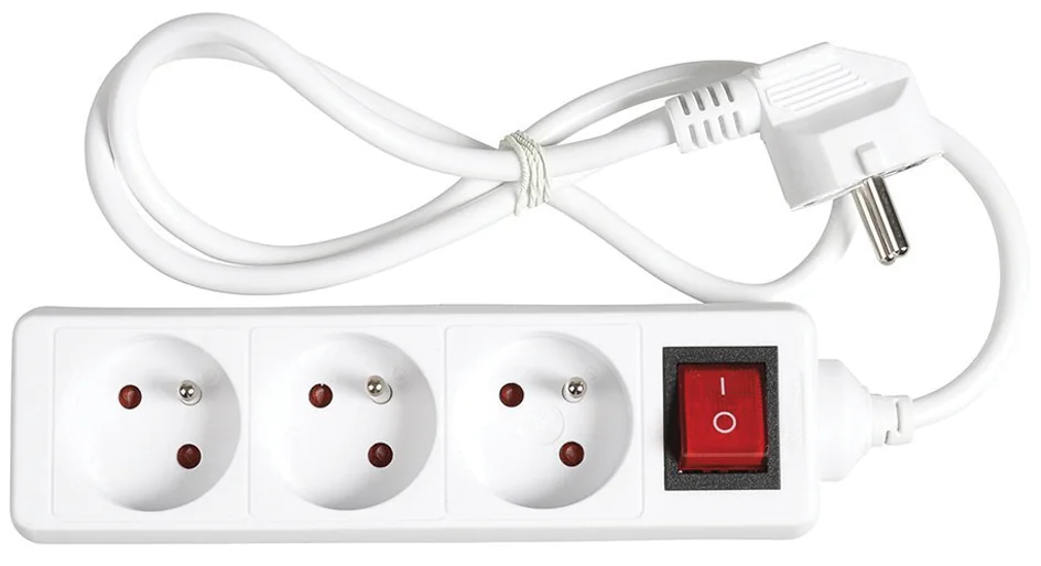 Wonday Prolongateur multiprise, 3 prises, blanc - OEM GAE000162