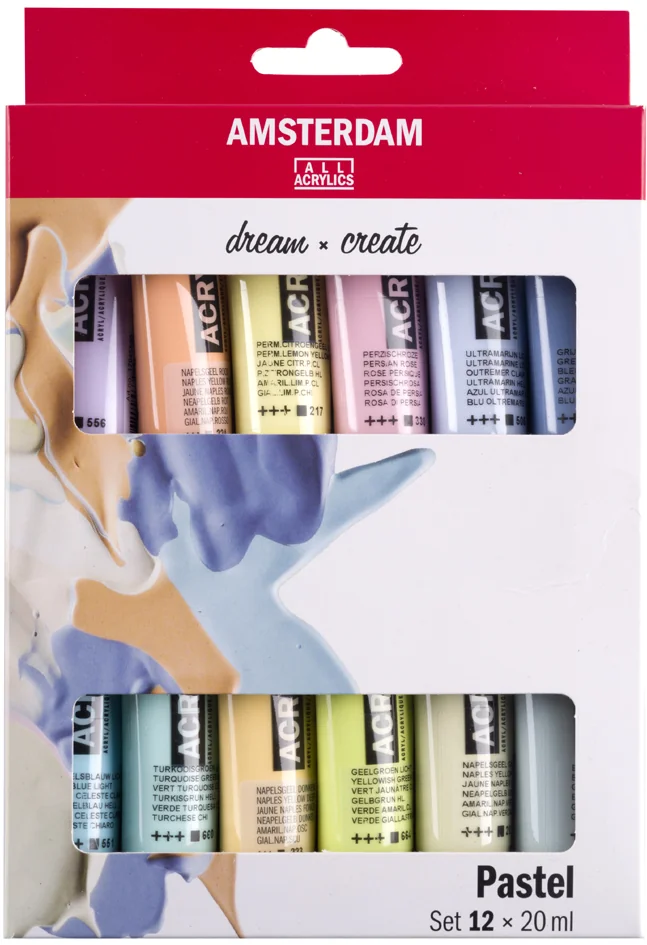 ROYAL TALENS Peinture acrylique AMSTERDAM Pastel, 12 x 20 ml - OEM 17820512