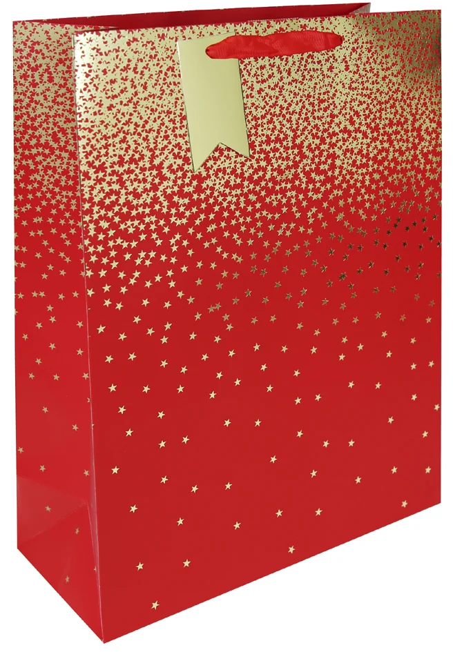 Clairefontaine Sac cadeau de Noël 'Pluie d'étoiles rouge' - OEM 34831-3C