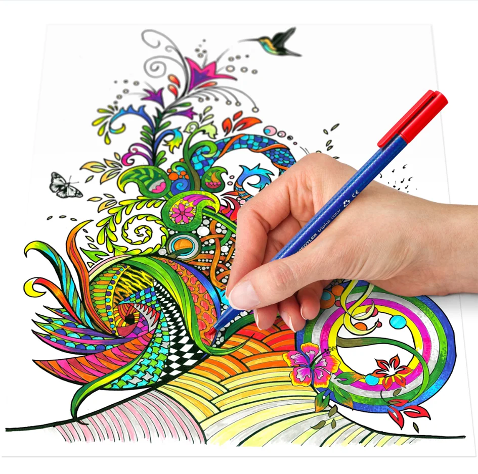 STAEDTLER Feutre triplus, étui carton de 10 - OEM 323 C10