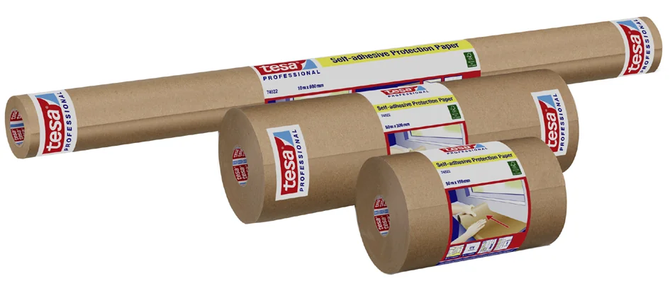 tesa Papier de protection, autocollant, 300mm x 50m, marron - OEM 74922-00001-00