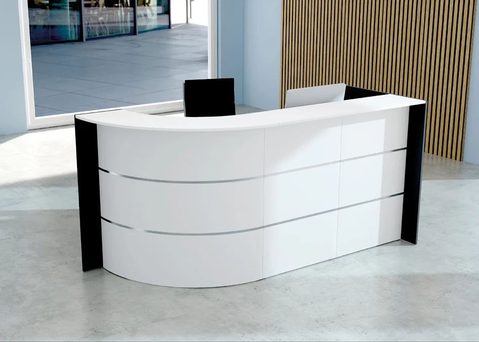 kerkmann Comptoir arrondi BARI up & down, blanc - OEM 21360032