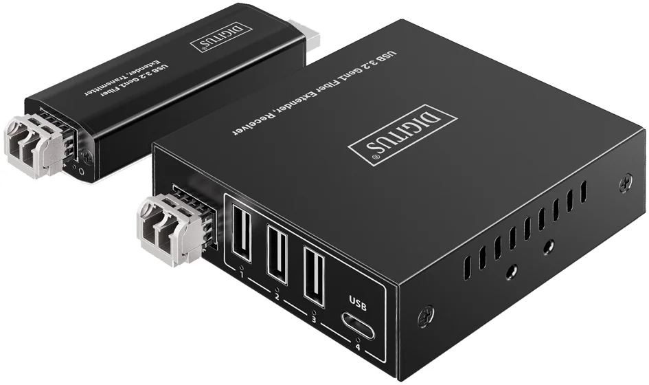 DIGITUS Extenseur USB 3.2 Gen1, 4 ports, fibre, 300 m - OEM DA-73122