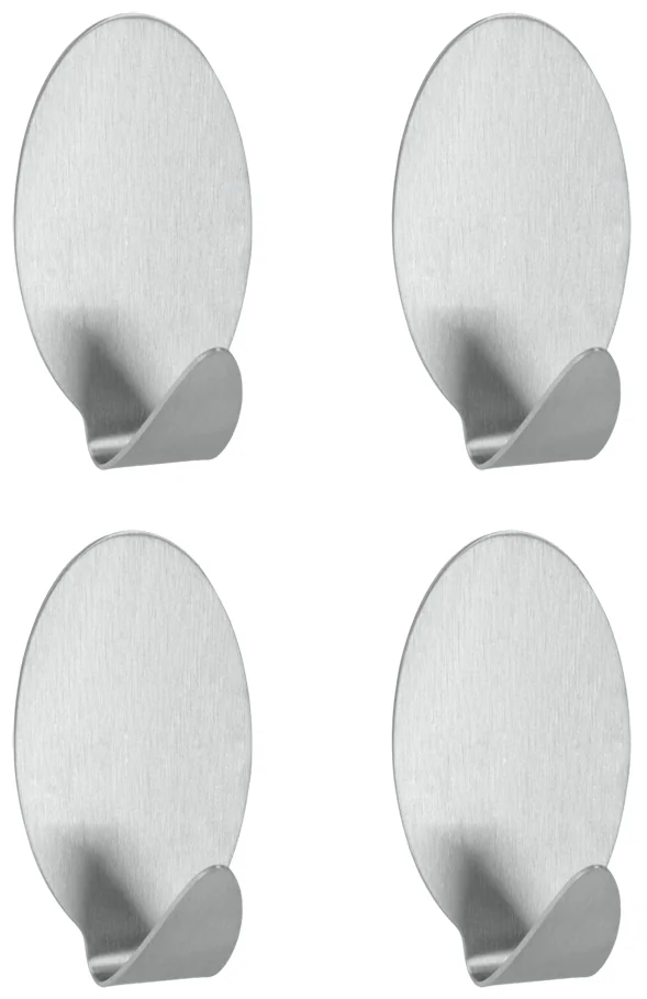 metaltex Crochet adhésif Lilliput, set de 4, ovale, inox - OEM 294504010