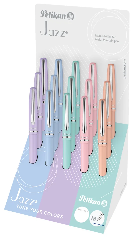 Pelikan Stylo à bille Jazz Pastell, présentoir de 15 - OEM 300014177