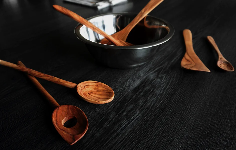 metaltex Spatule perforée, longueur: 300 mm, bois d'olivier - OEM 580610010