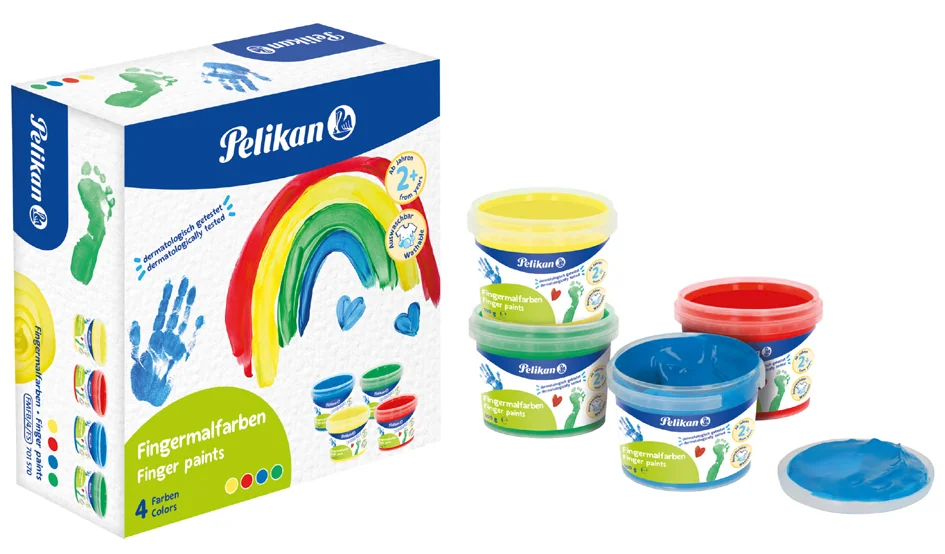 Pelikan Gouache aux doigts Couleurs de base, set de 4 - OEM 701570