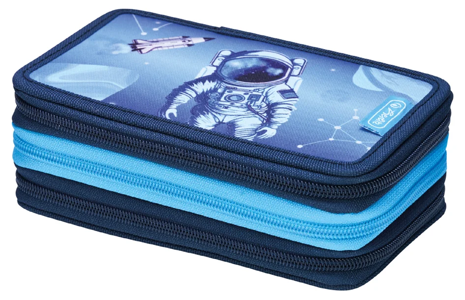 herlitz Étui scolaire triple 'Cosmic Explorer', 31 pièces - OEM 400197093