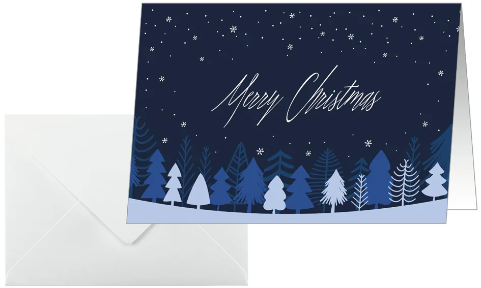 sigel Carte de Noël 'Snowflake Serenity', A6 paysage (A5) - OEM DS635