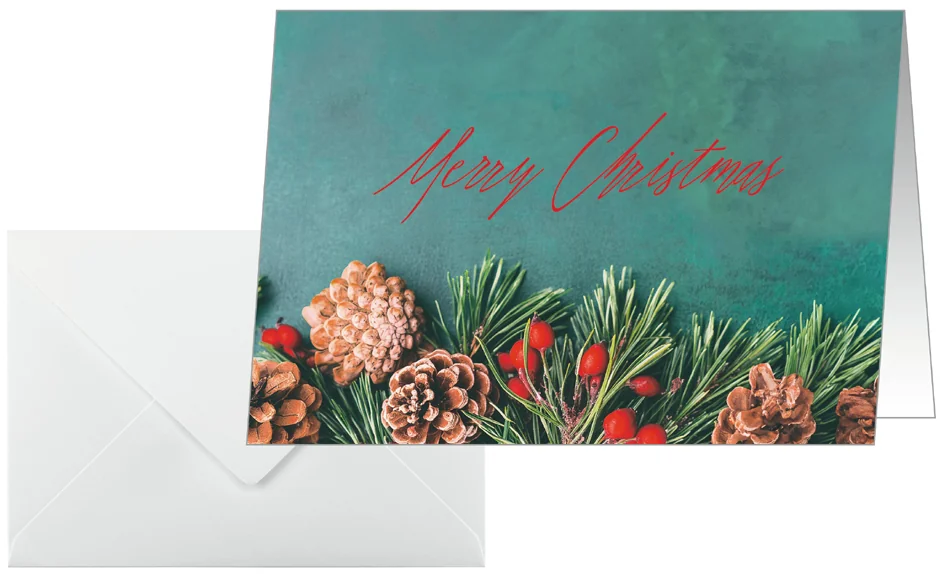 sigel Carte de Noël 'Green Christmas', A6 paysage (A5) - OEM DS642