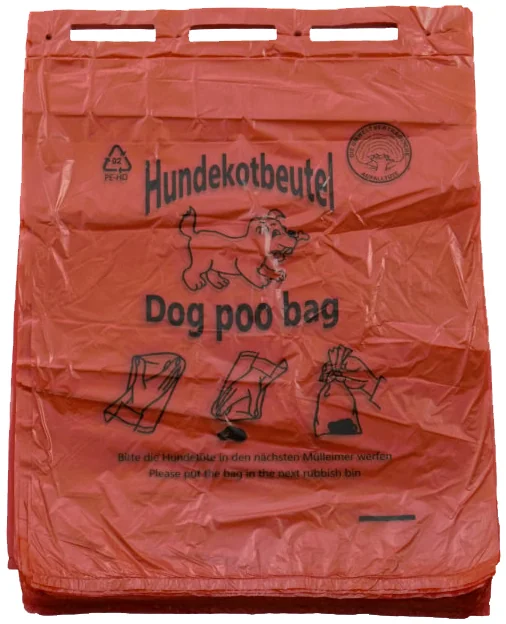 dm-folien Sac à déjections canines, 250x310 mm, bloc, rouge - OEM 15420012