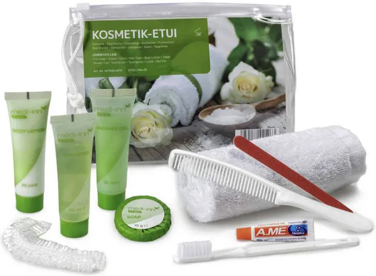 Lifemed Kit cosmétique de voyage, 10 pièces, dans un étui - OEM 93390