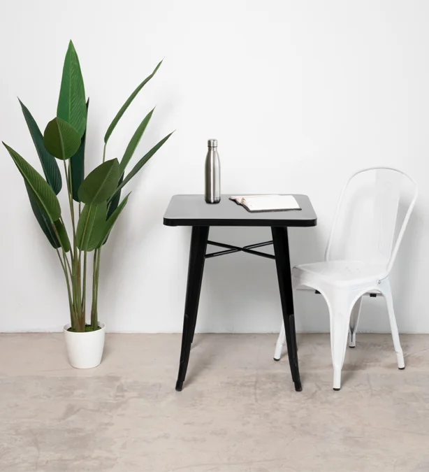 PAPERFLOW Table d'extérieur URBAN, 600 x 600 mm, blanc - OEM TAURBAO.13