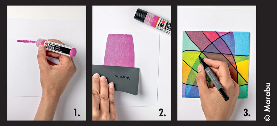 Marabu Kit acrylique Acryl Color Squeegee - OEM 1201000000200