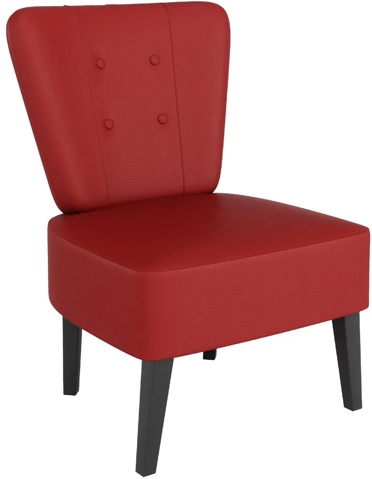 PAPERFLOW Fauteuil visiteur Brighton, simili cuir, rouge - OEM FTBRISC.01.18 – Image 9