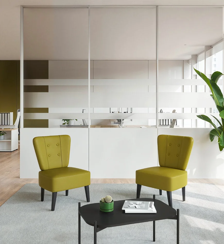PAPERFLOW Fauteuil visiteur Brighton, simili cuir, lilas - OEM FTBRISC.01.19