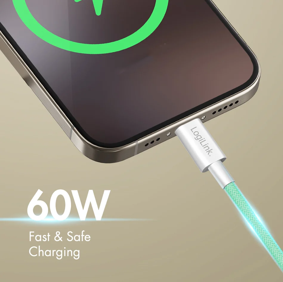 LogiLink Câble USB 2.0, USB-A - USB-C, 1,5 m, blanc - OEM CU0322 – Image 4