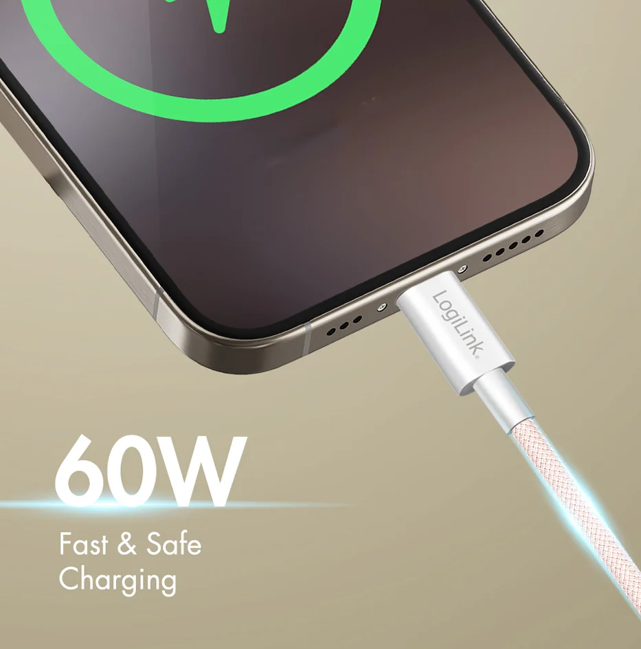 LogiLink Câble USB 2.0, USB-C - USB-C, 1,5 m, vert - OEM CU0348 – Image 3