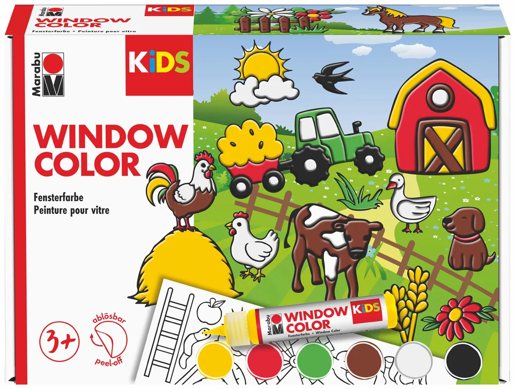 Marabu KiDS Kit Window Color 'Ferme', 6 x 25 - OEM 0306000000006