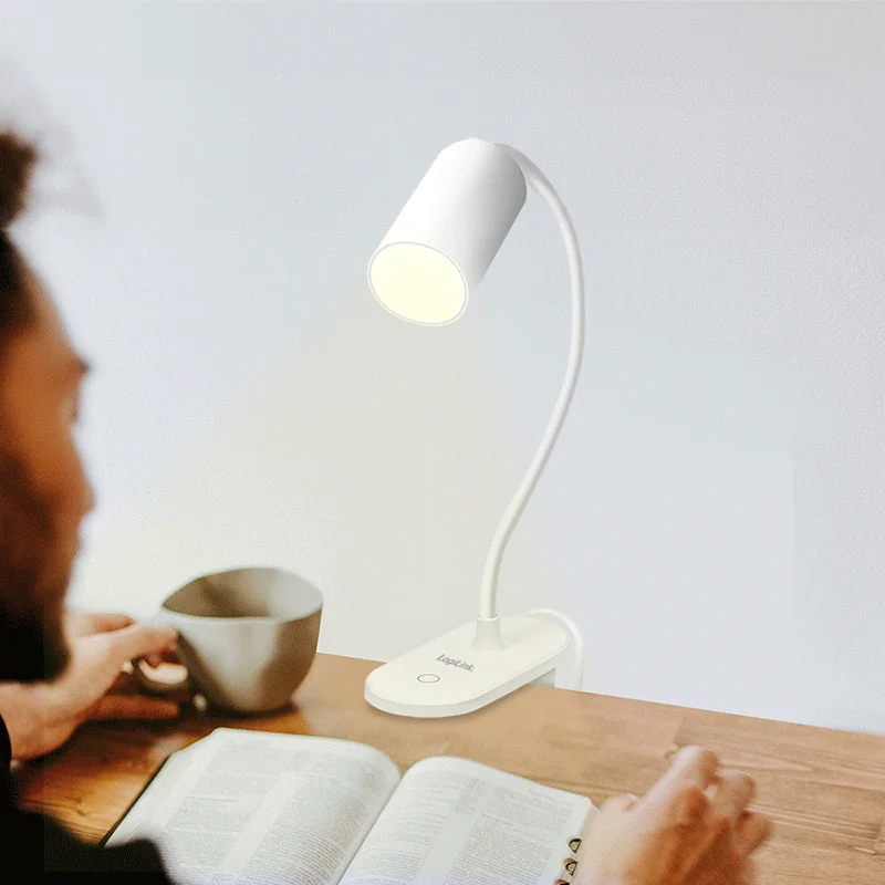 LogiLink Lampe de lecture à LED avec pince, blanc - OEM LED024