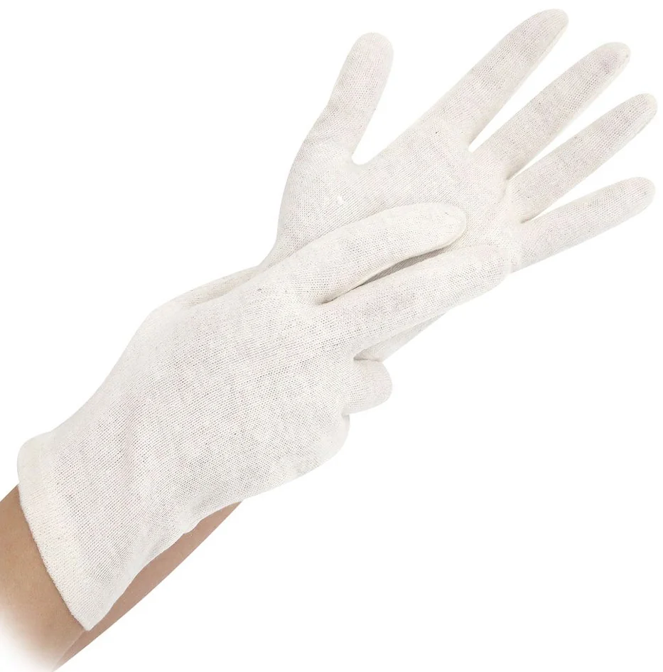 Hygostar HYGONORM Gant en coton Nature, M, naturel - lot de 24 - OEM 27259