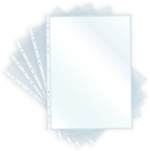 pavo Pochette perforée, A4, PP, 0,04 mm, transparent grainé - OEM 8020591