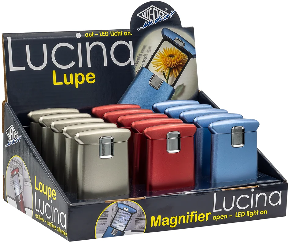WEDO Loupe Lucina avec lumière LED, présentoir de 15 - lot de 15 - OEM 271771599
