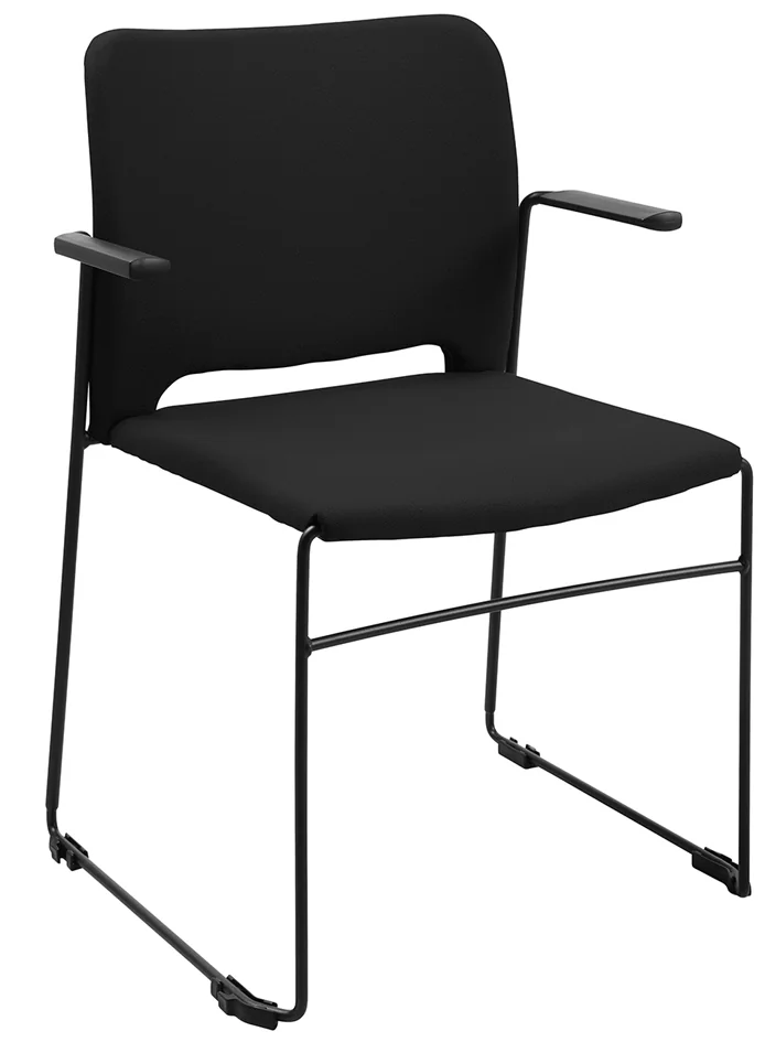 Topstar Chaise visiteur 'Visit Lite', rembourré, noir - lot de 4 - OEM RE10ATB0TB0