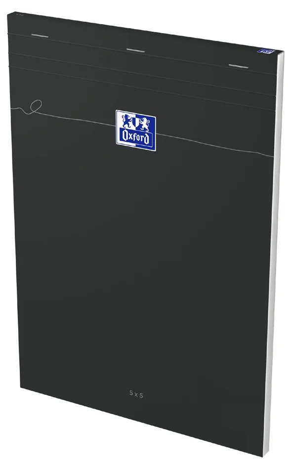 Oxford Bloc-notes Smart, A4, quadrillé, 80 feuilles, noir - OEM 400191246