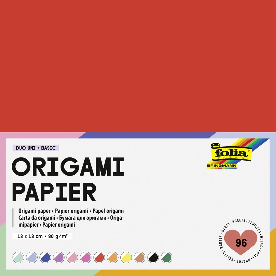 folia Feuille de papier origami Duo Uni, 80 g/m2, 100x100 mm - OEM 9110 – Image 2