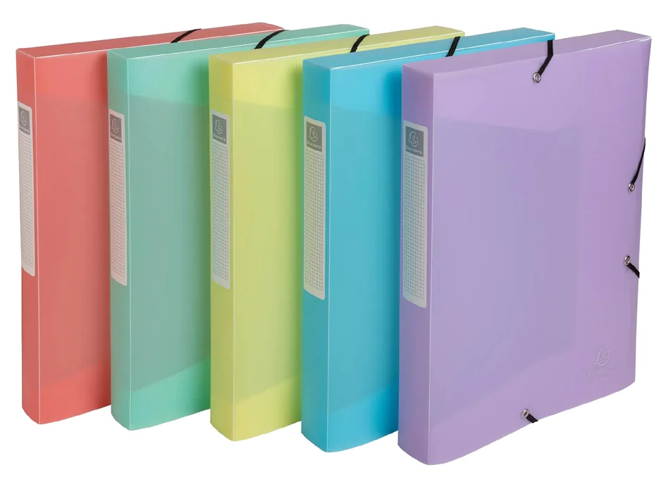 EXACOMPTA Boîte de classement Chromaline Pastel, A4, assorti - lot de 8 - OEM 59270E