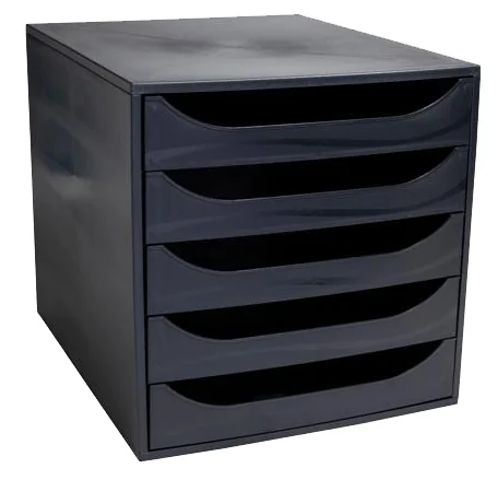 EXACOMPTA Module de classement ECOBOX, 5 tiroirs, gris/gris - OEM 229606D