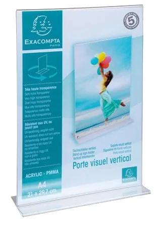 EXACOMPTA Présentoir de table EXACRYL, A4 portrait, droit - OEM 84158D
