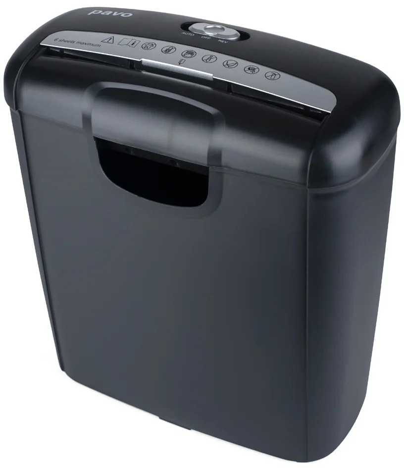 pavo Destructeur de documents Stripcut 6, bandes 6 mm, noir - OEM 8038770