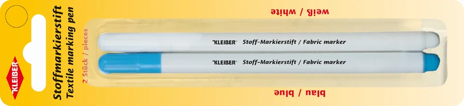 KLEIBER Marqueur pour textile, set de 2, blanc & bleu - OEM 21003