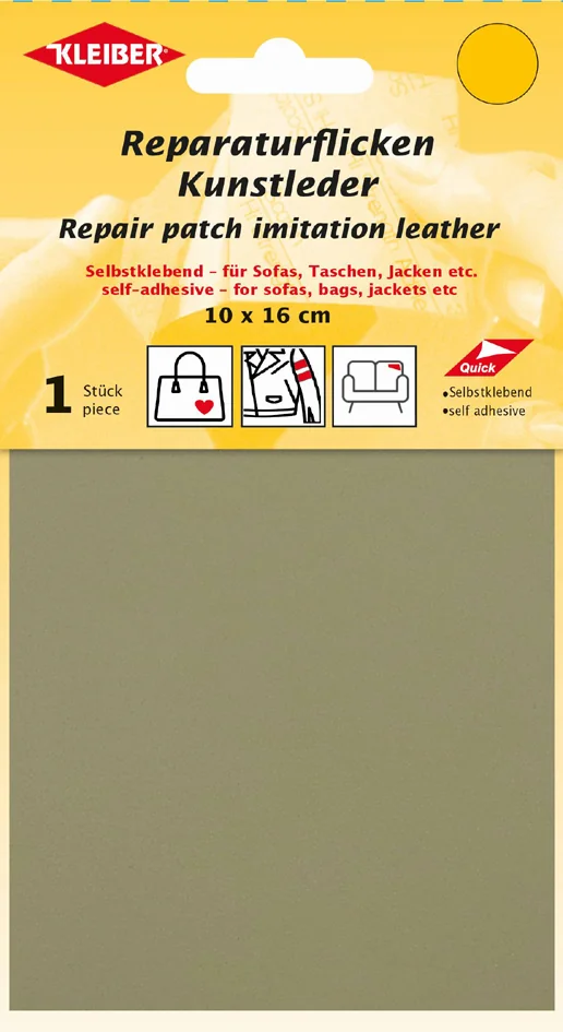 KLEIBER Pièce de réparation, similicuir, autocollant, noir - OEM 44090