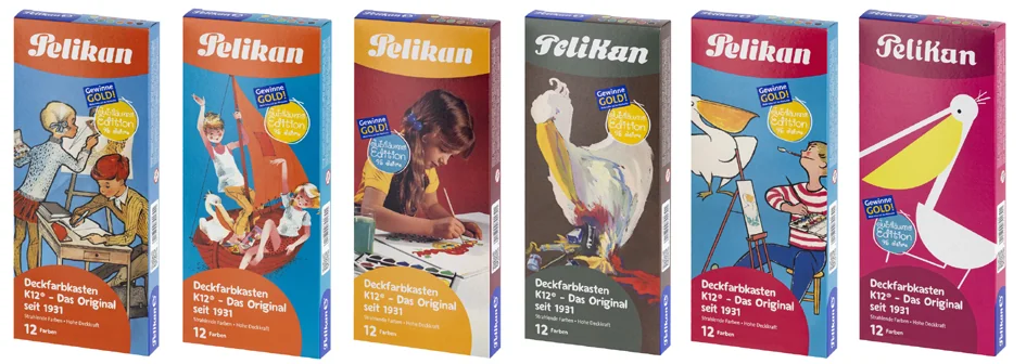 Pelikan Boîte de peinture K12 Retro Edition, 12 couleurs - OEM 400207971