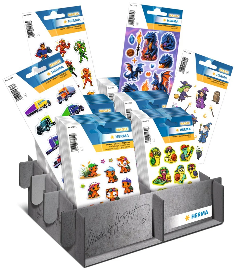 HERMA Stickers MAGIC nouveautés 2026, présentoir - OEM 15829